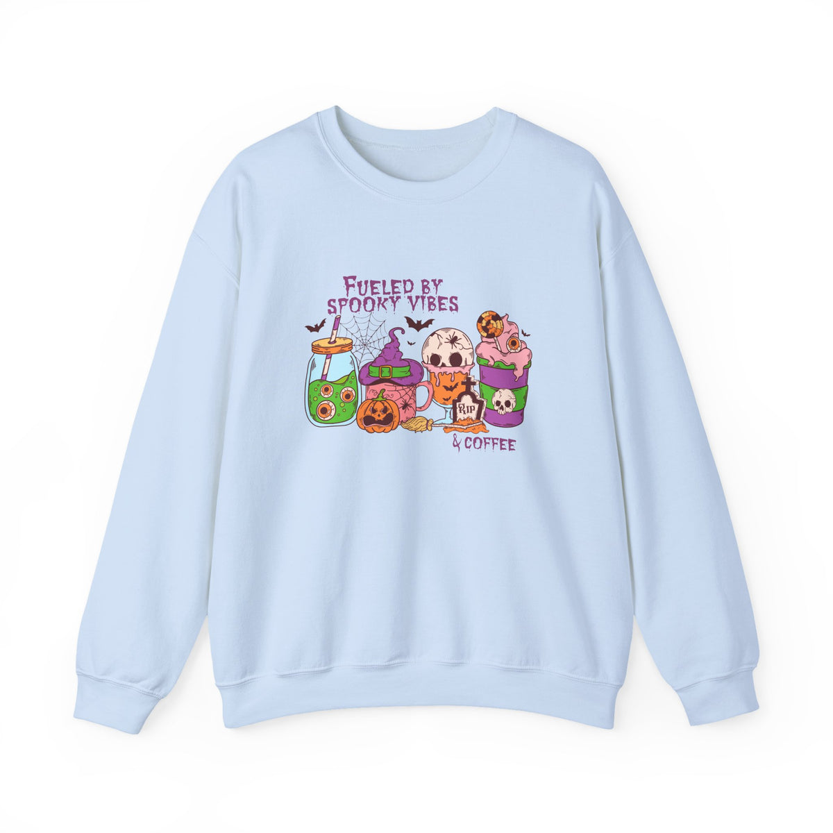 Fueled By Spooky Vibes & Coffee | Halloween | Crewneck