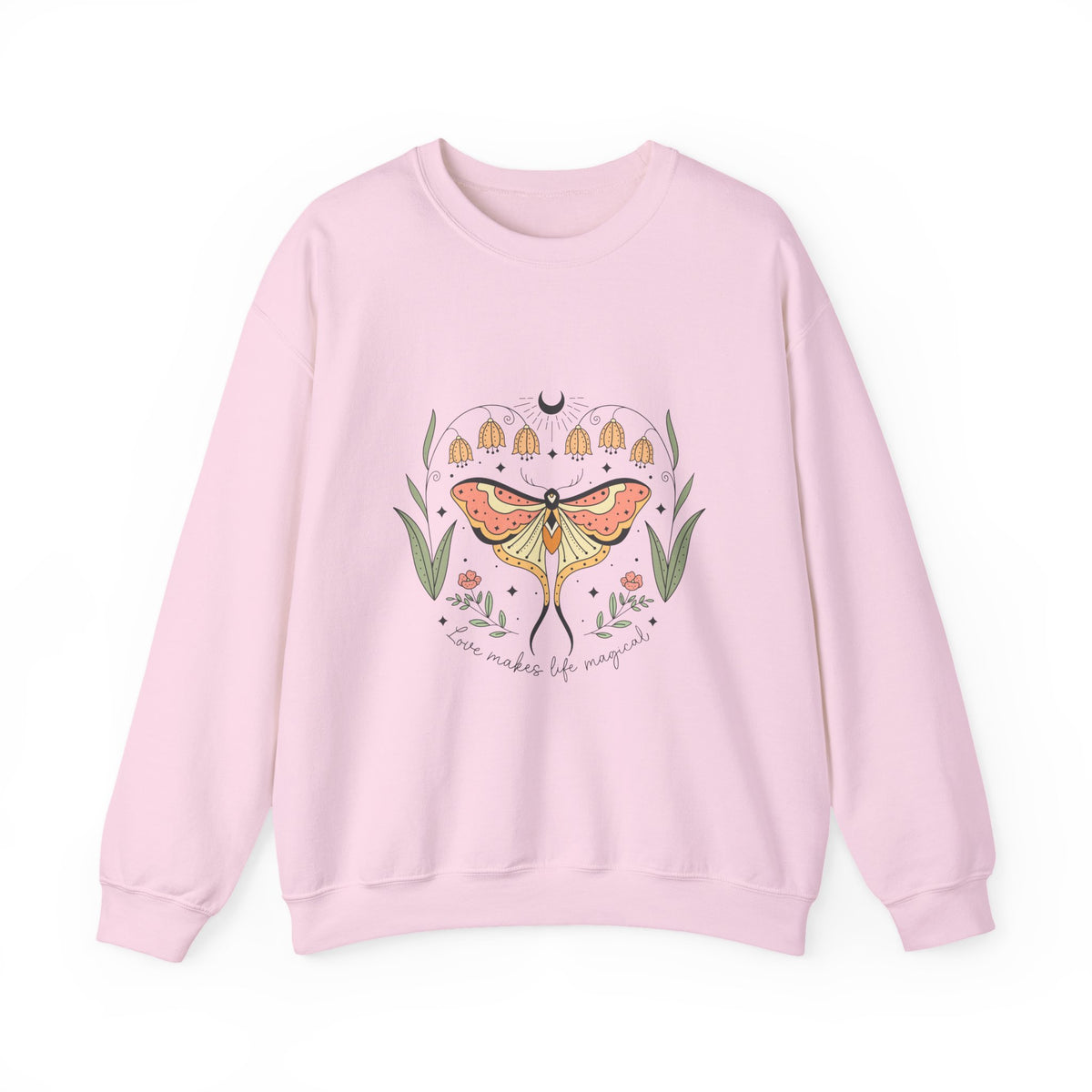 Love Makes Life Magical | Moth Buttefly | Summer | Crewneck