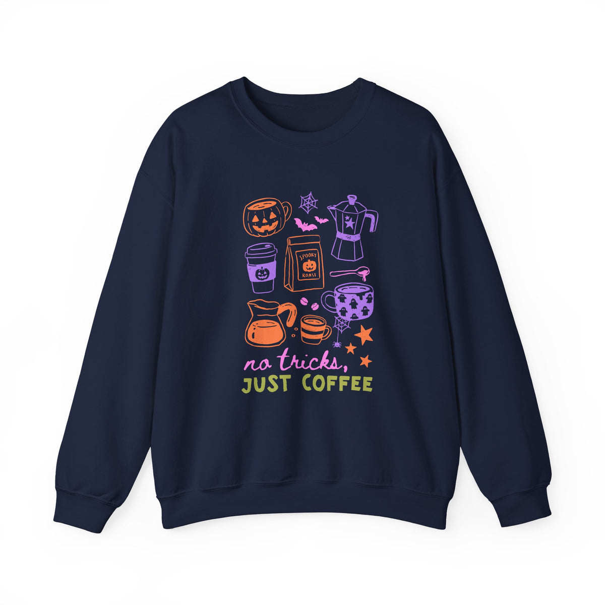 No Trick Just Coffee | Halloween Coffee | Crewneck