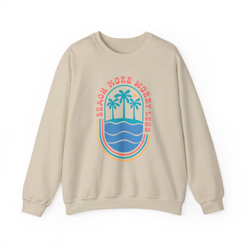 Beach More Worry Less | Summer Boho | Crewneck