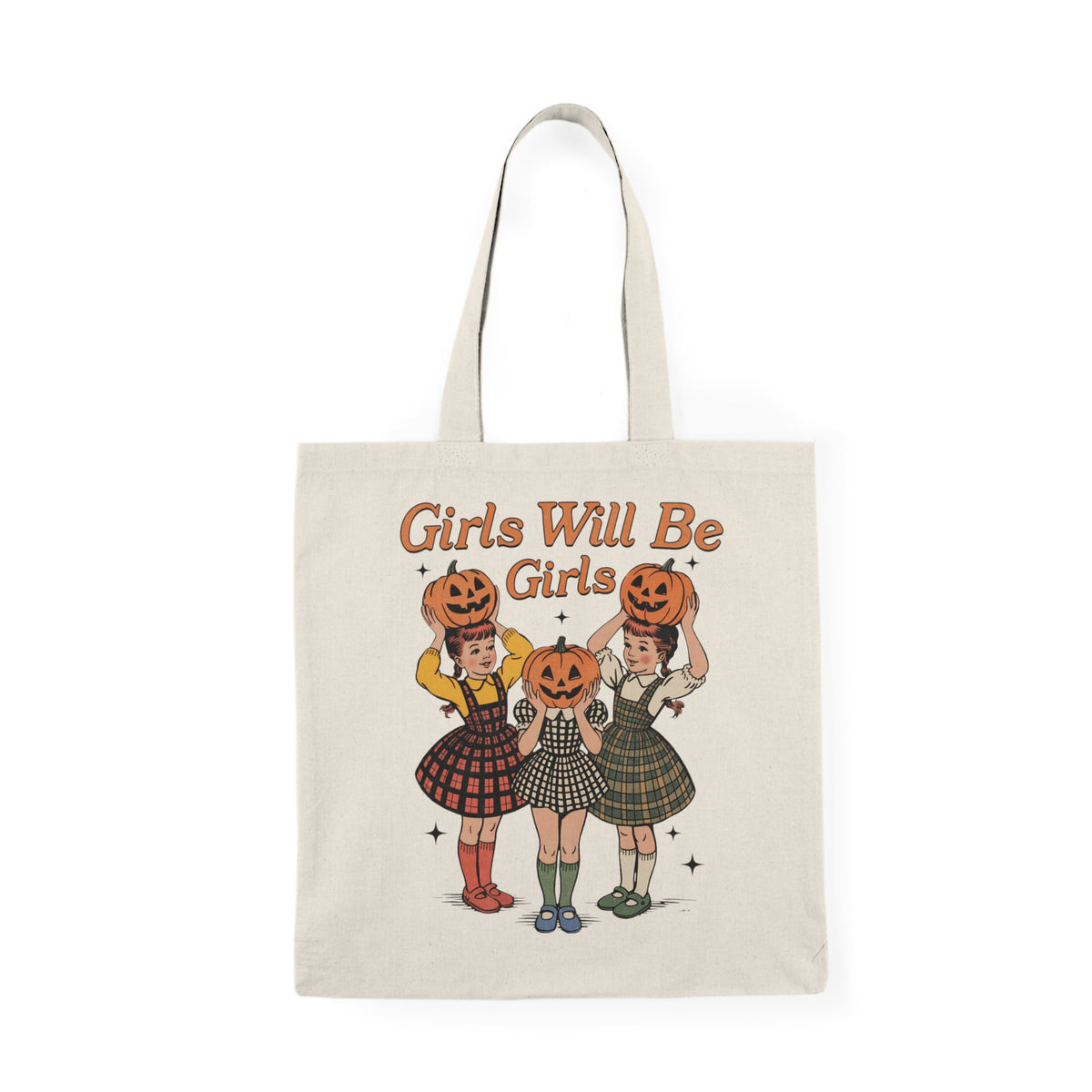 Girls Will Be Girls | Pumpkin | Halloween | Tote Bag