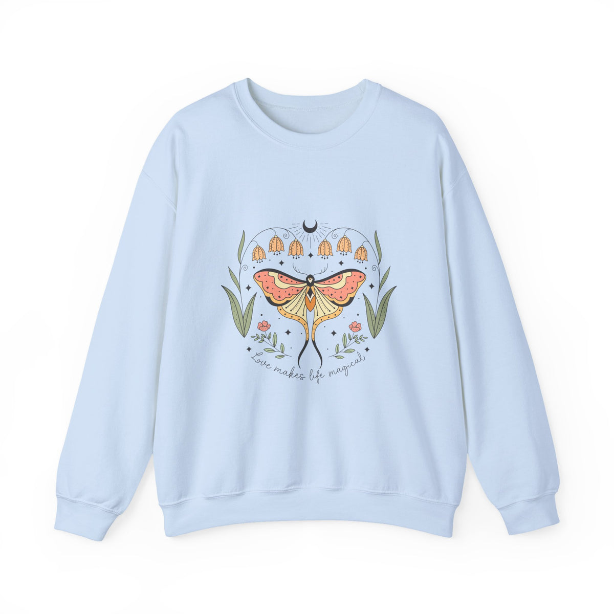 Love Makes Life Magical | Moth Buttefly | Summer | Crewneck