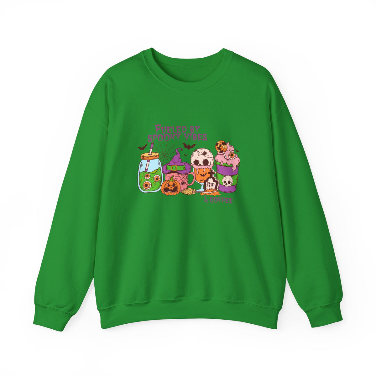 Fueled By Spooky Vibes & Coffee | Halloween | Crewneck