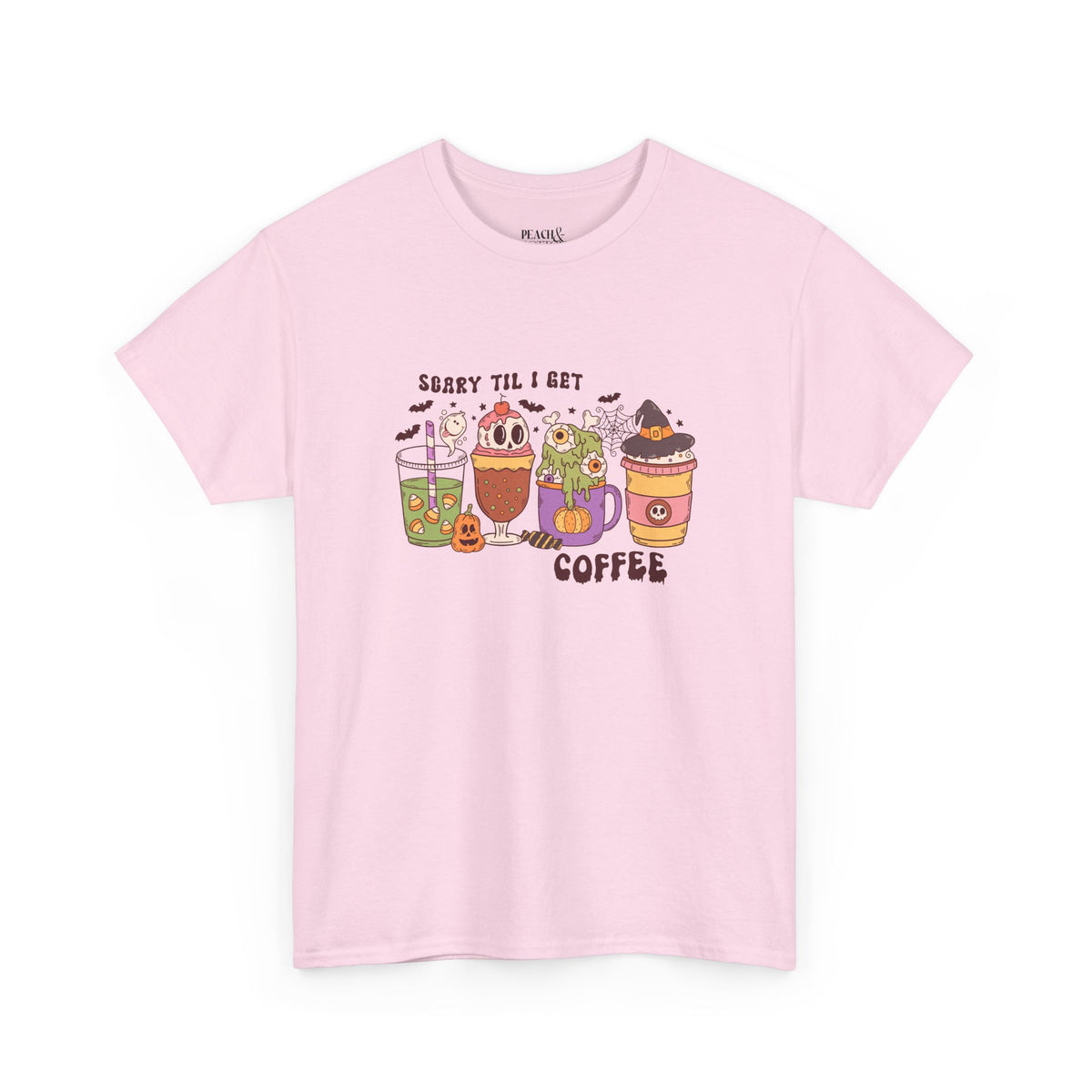 Scary Til I Get Coffee | Halloween | T-Shirt