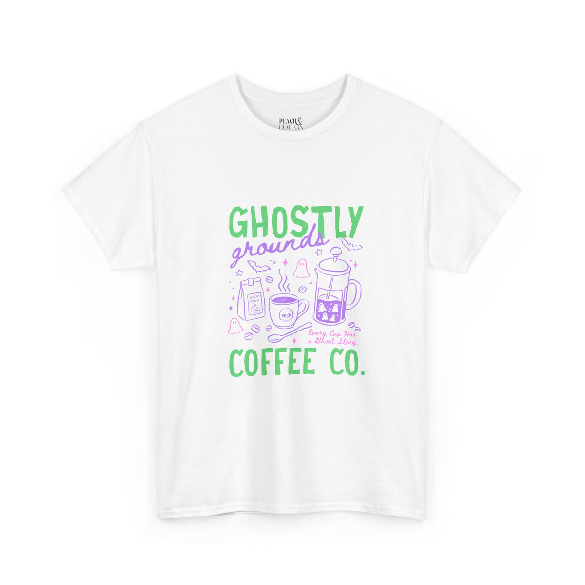 Ghostly Grounds Coffee Co. | Halloween Coffee | T-Shirt