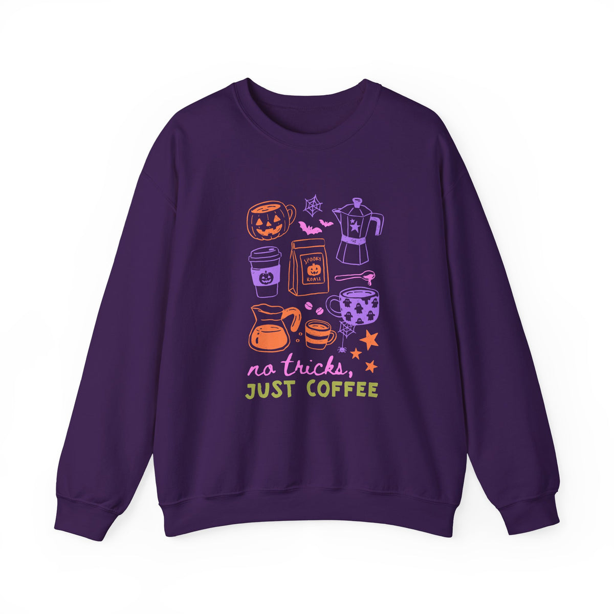 No Trick Just Coffee | Halloween Coffee | Crewneck