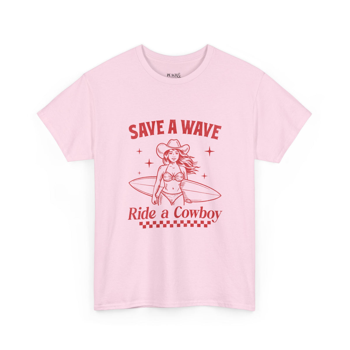 Save A Wave Ride A Cowboy | Salty Cowgirl | Summer | T-Shirt
