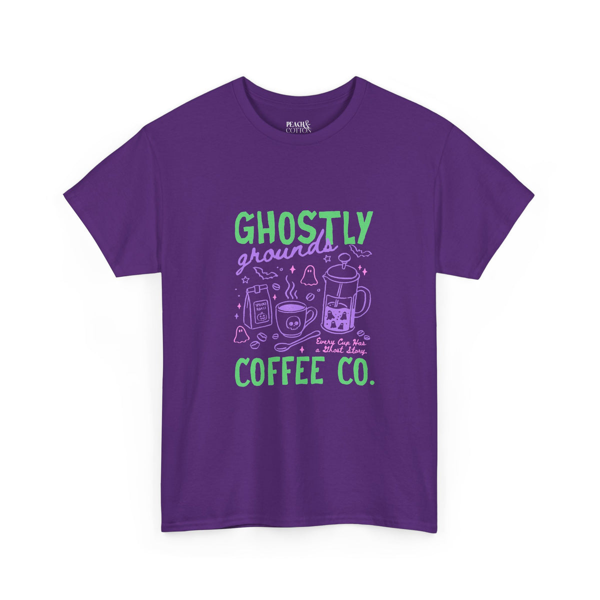 Ghostly Grounds Coffee Co. | Halloween Coffee | T-Shirt
