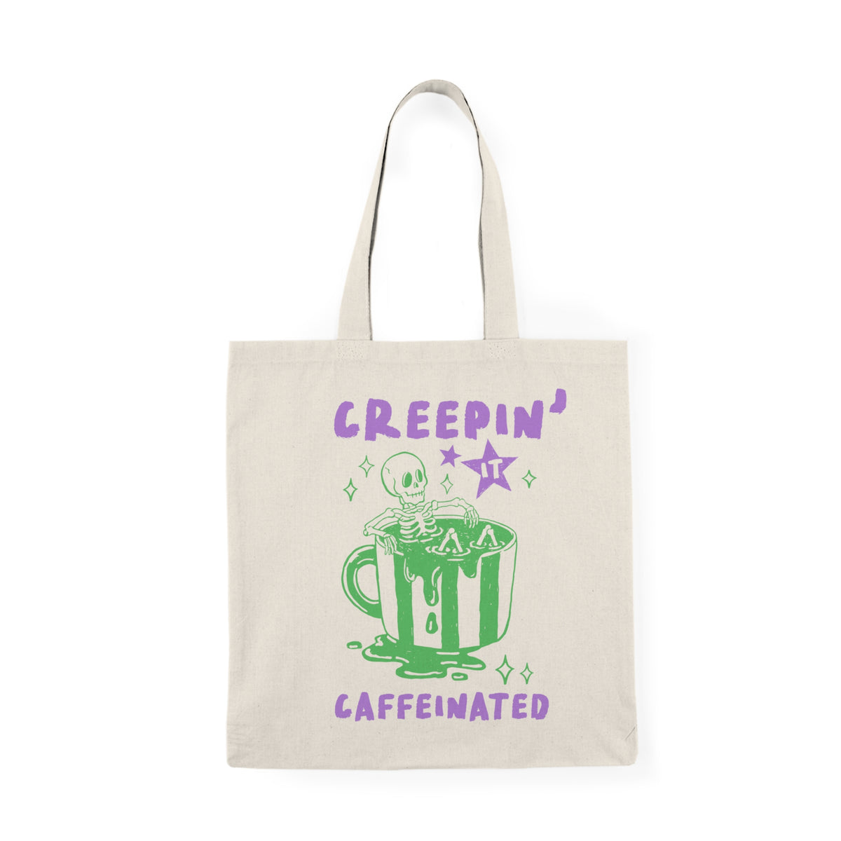 Creepin It Caffeinated | Halloween Coffee | Tote Bag