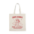 Save A Wave Ride A Cowboy | Salty Cowgirl | Summer | Tote Bag